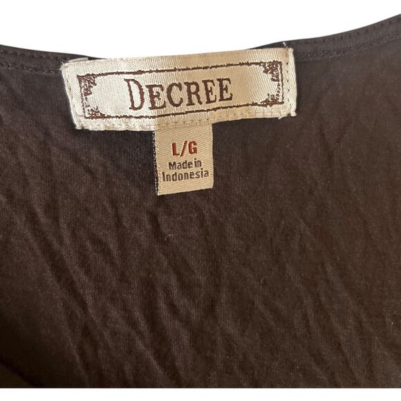 Y2K Fairy Grunge Goblin Core Floral Dress | Brown | Boho Grunge | large | 256 - Picture 6 of 7